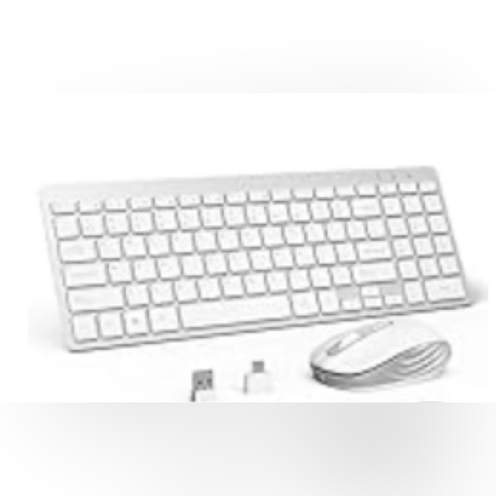 💕Silent Show Pick💕 NWT white wireless keyboard and mouse